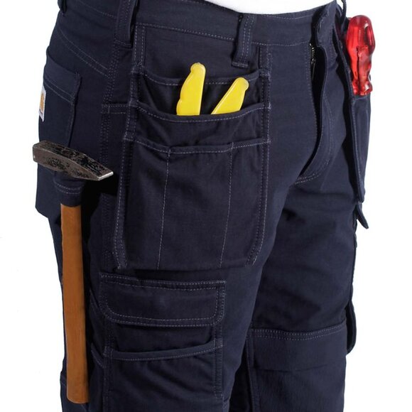 Carhartt Steel Relaxed Fit Double Front Multi-Pocket Cargo Trousers - Picture 2 of 11